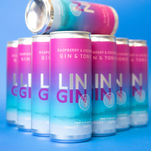 Load image into Gallery viewer, LinGin Raspberry &amp; Coconut cans - 8 or 12
